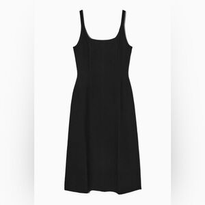 COS slim-fit corset-style a-line square-neck dress